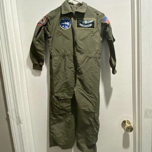 Unisex Girl Boy Military Pilot Utility Patches Nylon Overalls 5/8 y.o.